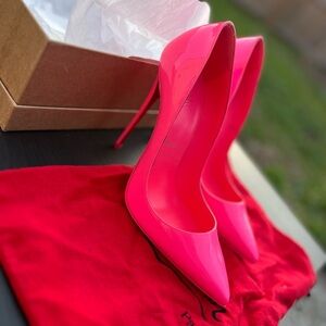 Like New! Christian Louboutin Hot Pink Heels (Worn Once)